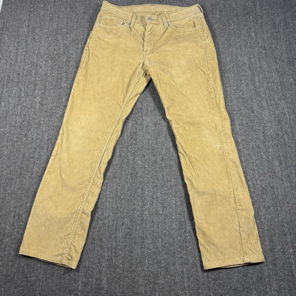 Levi's 511 Men's Corduroy Pants W31 L30 Tan Khaki Slim Fit 5 Pocket